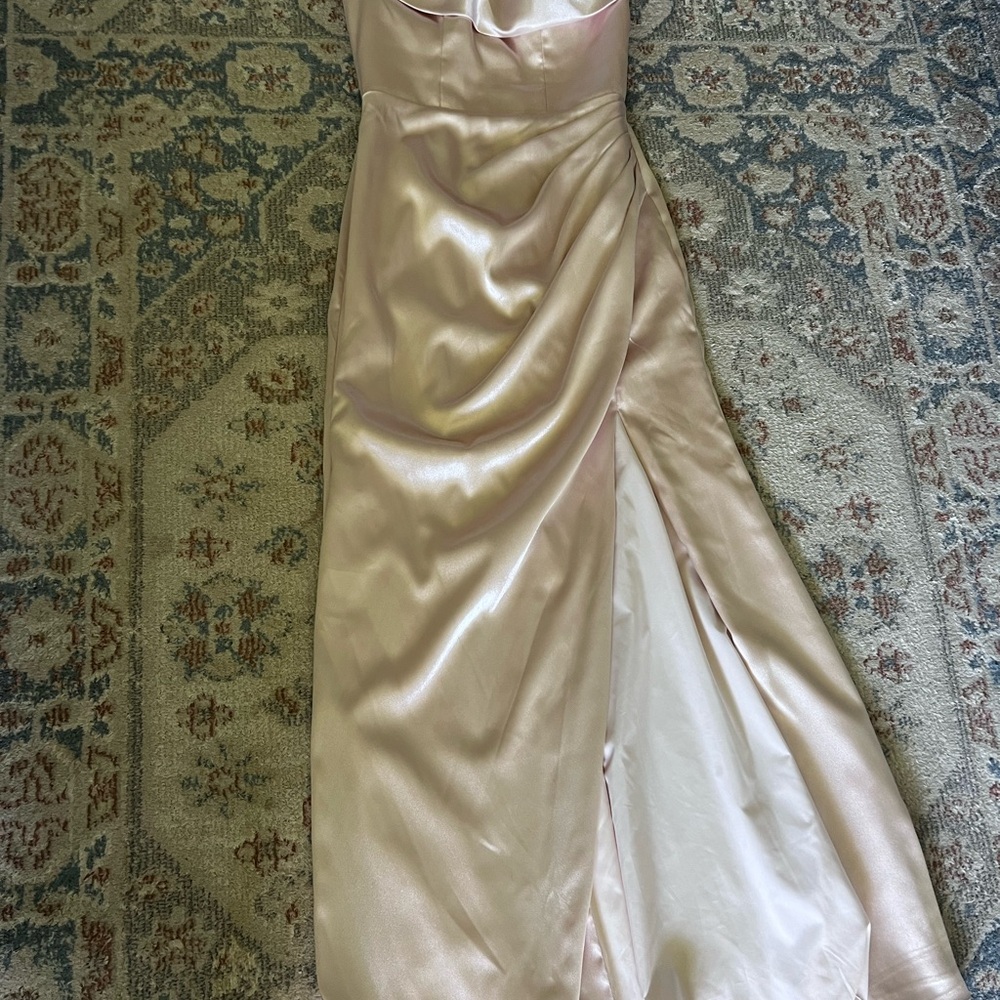 Elegant Satin Strapless Gown